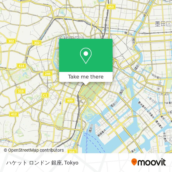 ハケット ロンドン 銀座 map