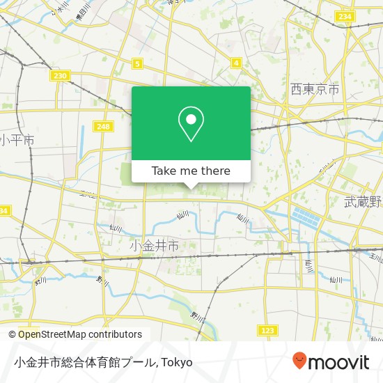 小金井市総合体育館プール map