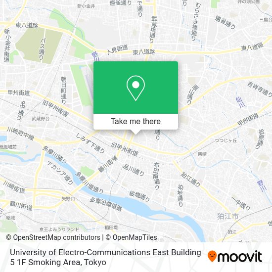 How To Get To 電気通信大学 東5号館1f喫煙所 In 調布市 By Bus Or Metro