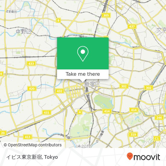 イビス東京新宿 map