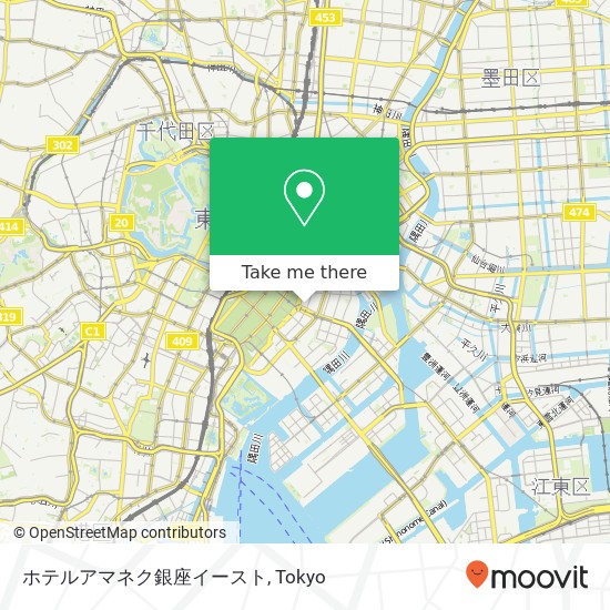 ホテルアマネク銀座イースト map