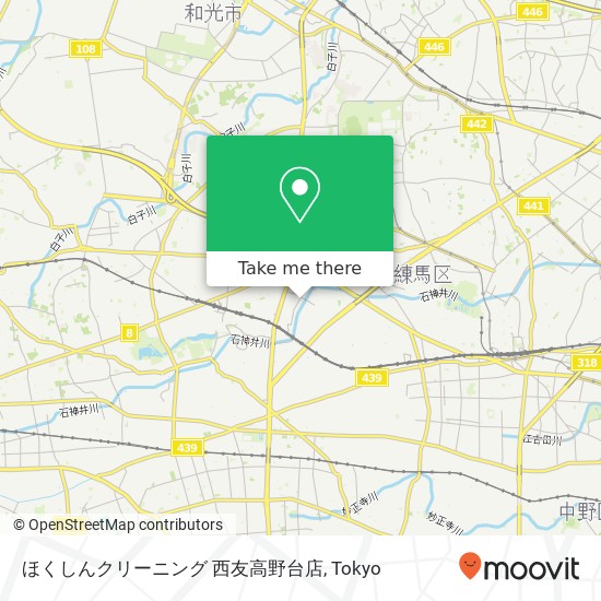 ほくしんクリーニング 西友高野台店 map