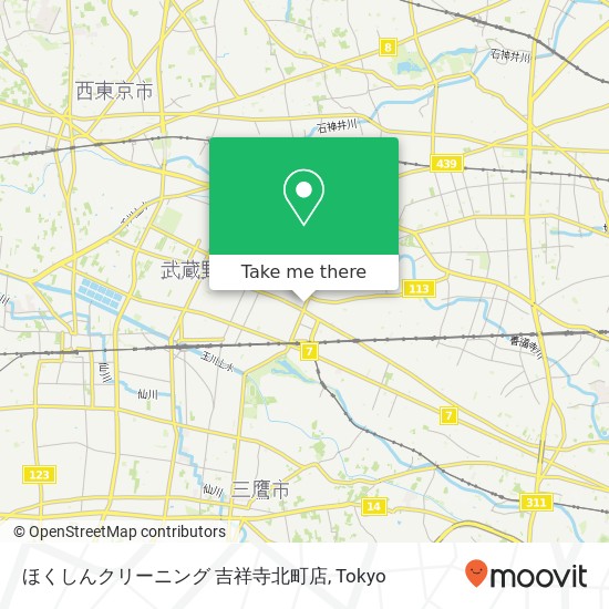 ほくしんクリーニング 吉祥寺北町店 map