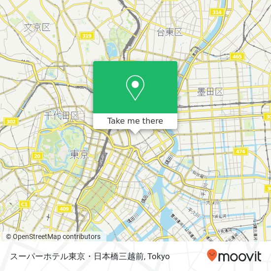 スーパーホテル東京・日本橋三越前 map