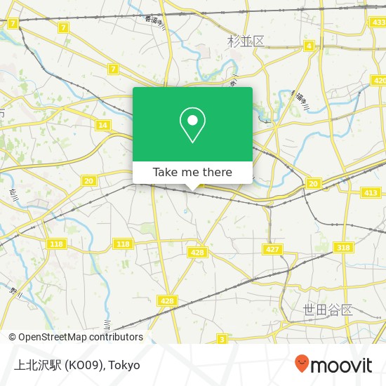 上北沢駅 (KO09) map