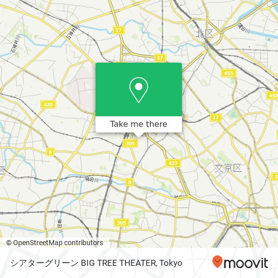 シアターグリーン BIG TREE THEATER map