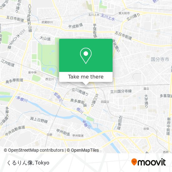 How To Get To くるりん像 In 立川市 By Bus Or Metro
