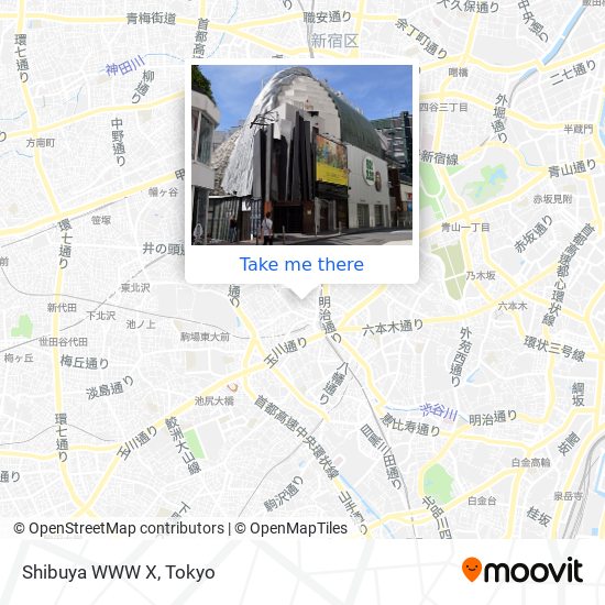 Shibuya WWW X map