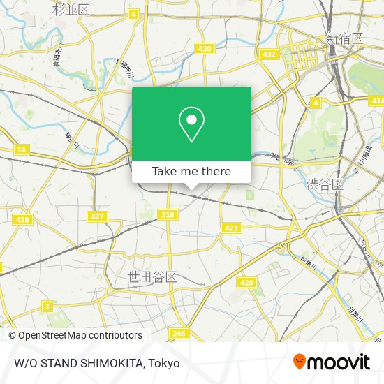 W/O STAND SHIMOKITA map
