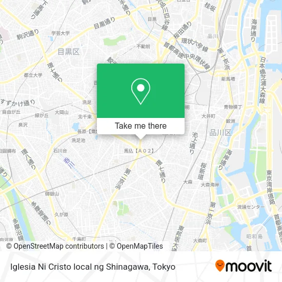 Iglesia Ni Cristo local ng Shinagawa map
