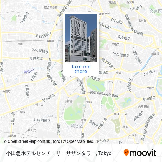 小田急ホテルセンチュリーサザンタワー map
