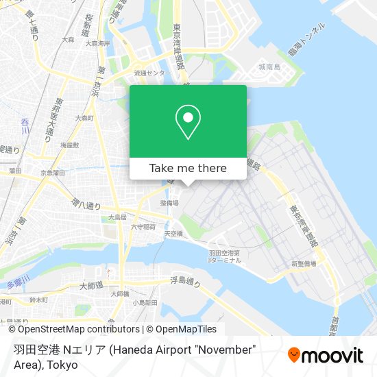 羽田空港 Nエリア (Haneda Airport "November" Area) map