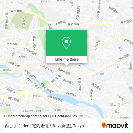 西しょく den (電気通信大学 西食堂) map