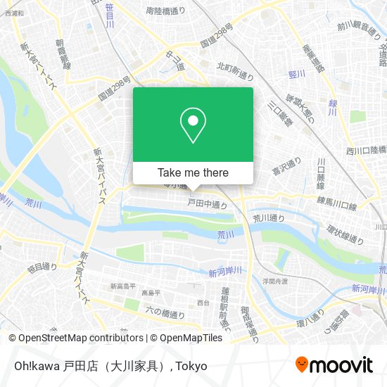 Oh!kawa 戸田店（大川家具） map
