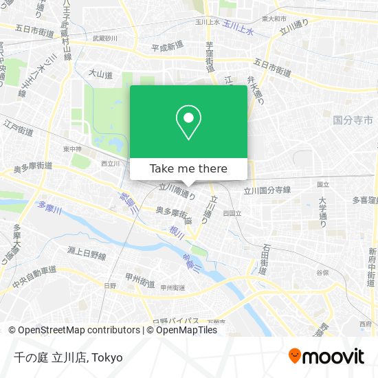 千の庭 立川店 map