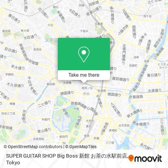 Super Guitar Shop Big Boss New Building Ochanomizu Station Front map