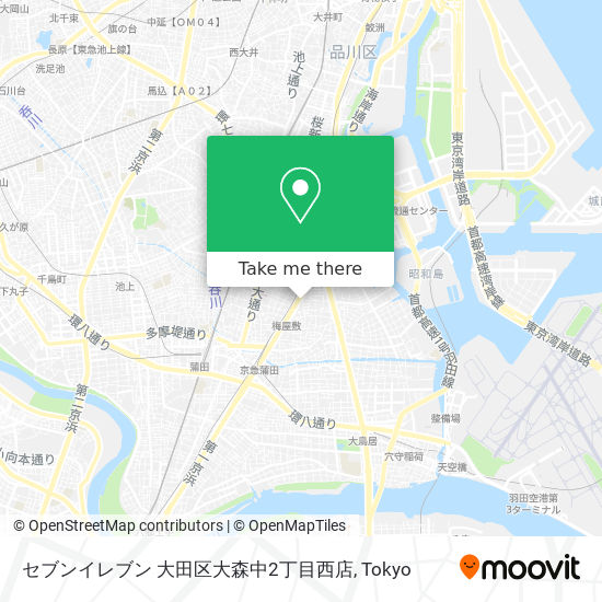 セブンイレブン 大田区大森中2丁目西店 map