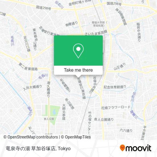竜泉寺の湯 草加谷塚店 map