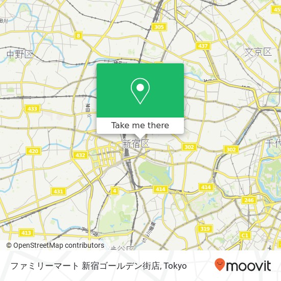 ファミリーマート 新宿ゴールデン街店 map