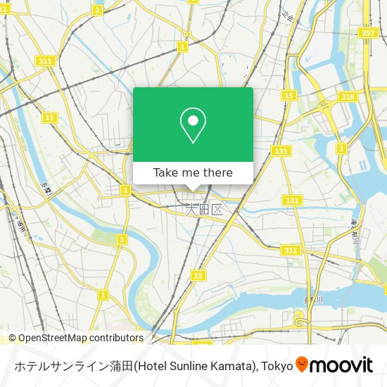 ホテルサンライン蒲田(Hotel Sunline Kamata) map