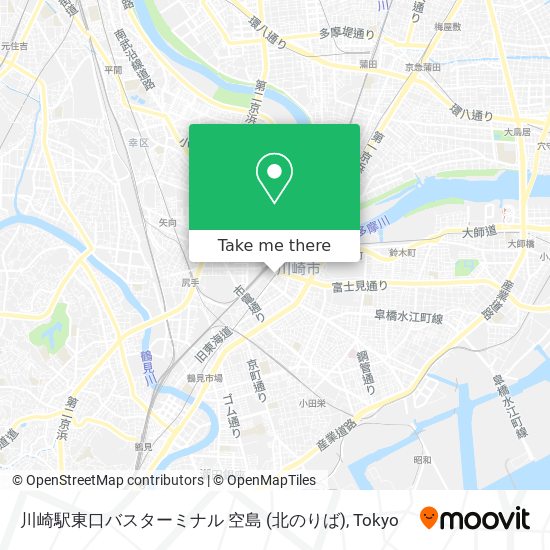 川崎駅東口バスターミナル 空島 (北のりば) map