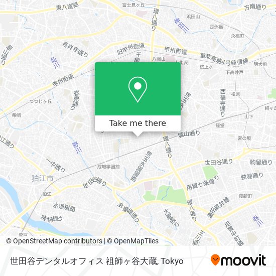 世田谷デンタルオフィス 祖師ヶ谷大蔵 map