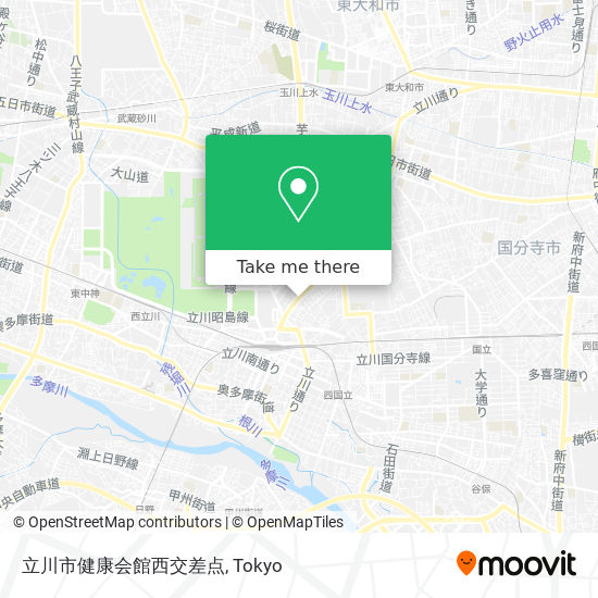 立川市健康会館西交差点 map