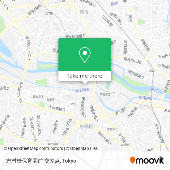 志村橋保育園前 交差点 map
