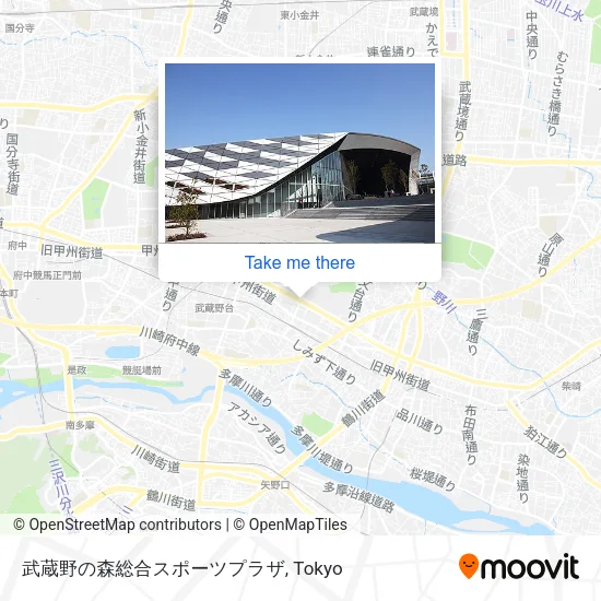 武蔵野の森総合スポーツプラザ map
