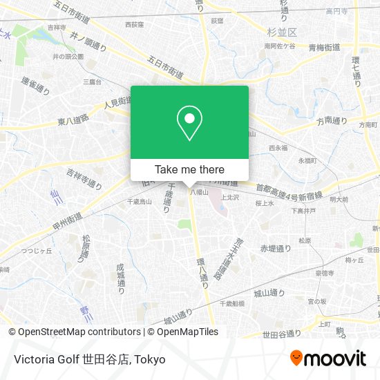 Victoria Golf 世田谷店 map