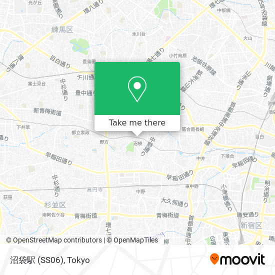沼袋駅 (SS06) map