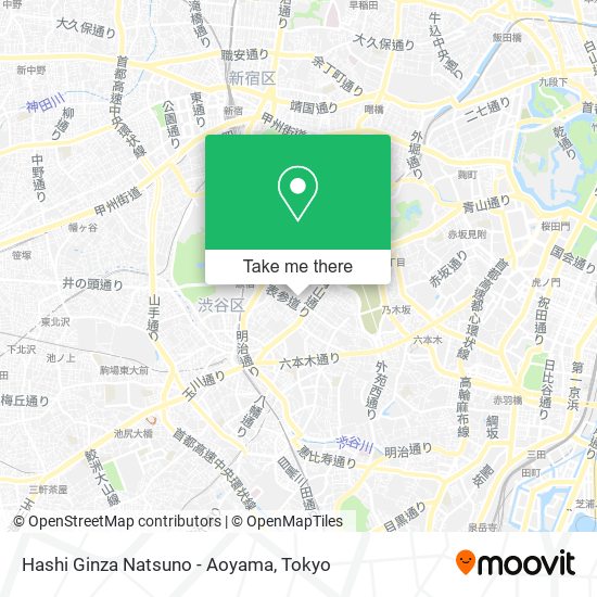 Hashi Ginza Natsuno - Aoyama map