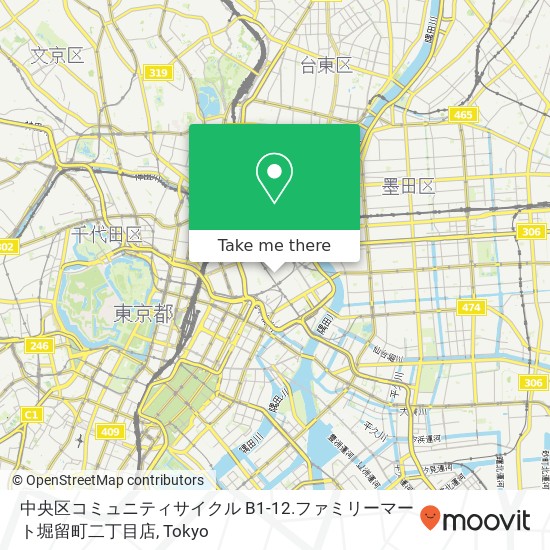中央区コミュニティサイクル B1-12.ファミリーマート堀留町二丁目店 map