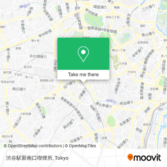 渋谷駅新南口喫煙所 map