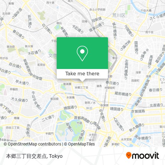 本郷三丁目交差点 map