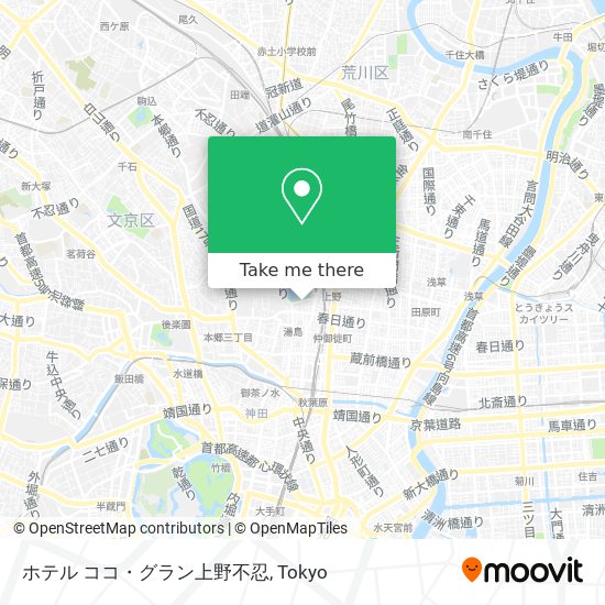 ホテル ココ・グラン上野不忍 map