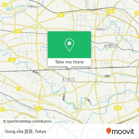 Gong cha 貢茶 map