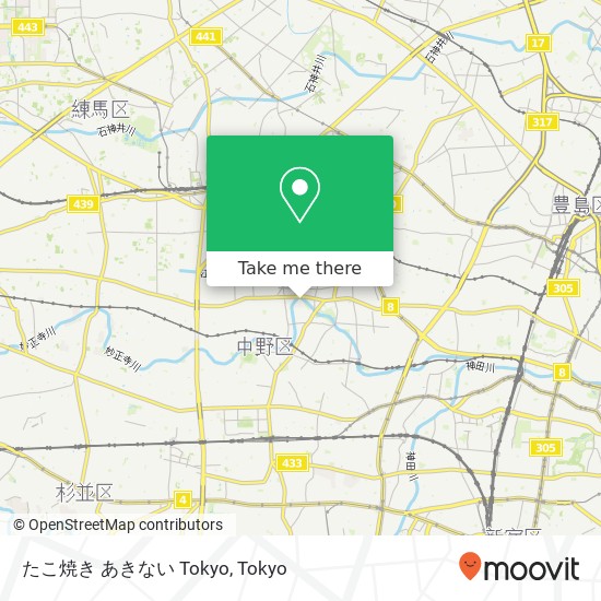 たこ焼き あきない Tokyo map