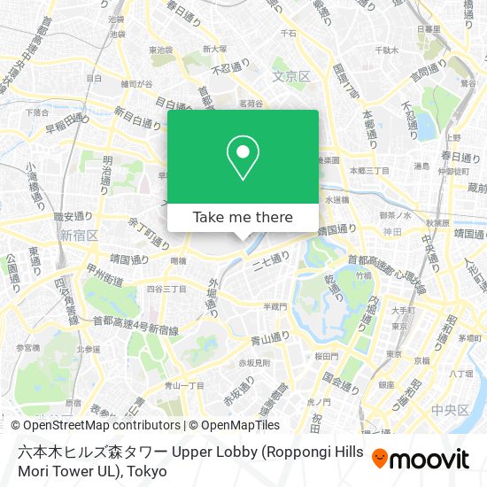 六本木ヒルズ森タワー Upper Lobby (Roppongi Hills Mori Tower UL) map