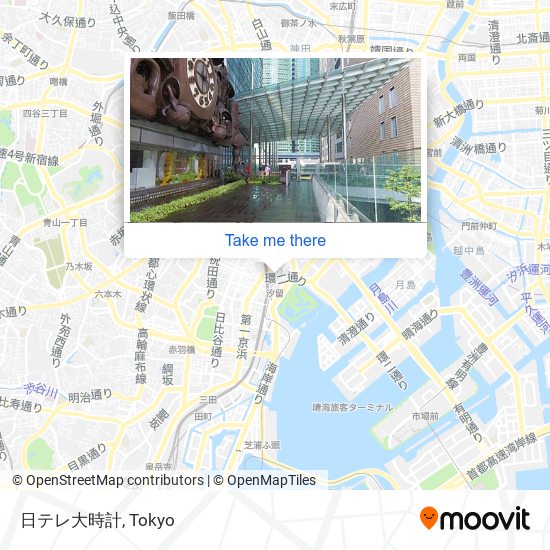日テレ大時計 map