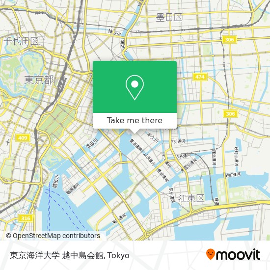 東京海洋大学 越中島会館 map