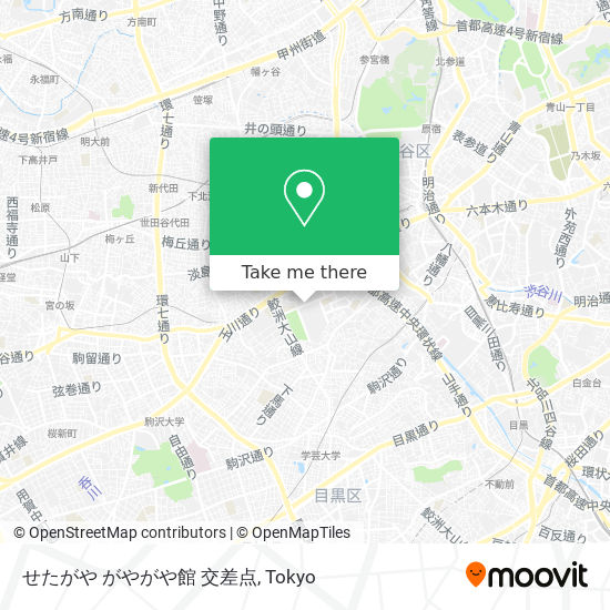 せたがや がやがや館 交差点 map