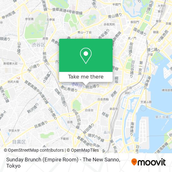 Sunday Brunch (Empire Room) - The New Sanno map