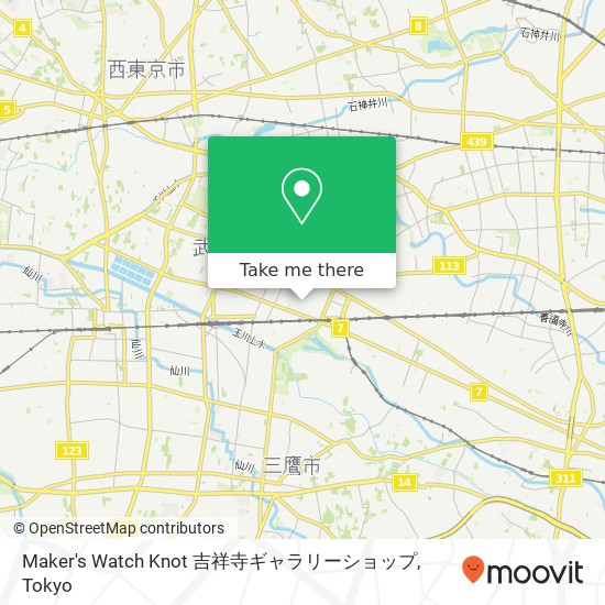 Maker's Watch Knot 吉祥寺ギャラリーショップ map