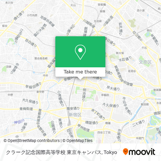 クラーク記念国際高等学校 東京キャンパス map