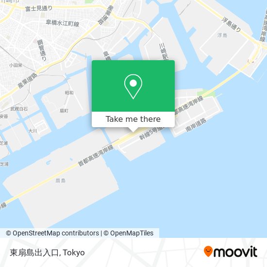 東扇島出入口 map