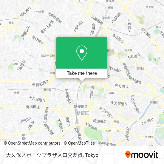 大久保スポーツプラザ入口交差点 map