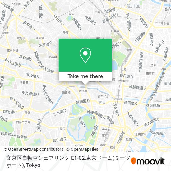 文京区自転車シェアリング E1-02.東京ドーム(ミーツポート) map