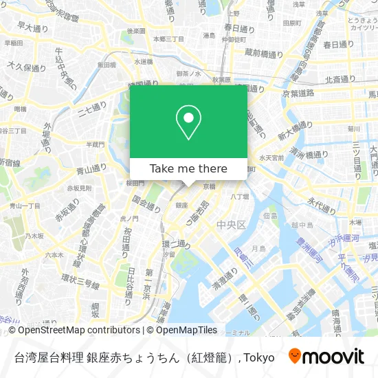 台湾屋台料理 銀座赤ちょうちん（紅燈籠） map