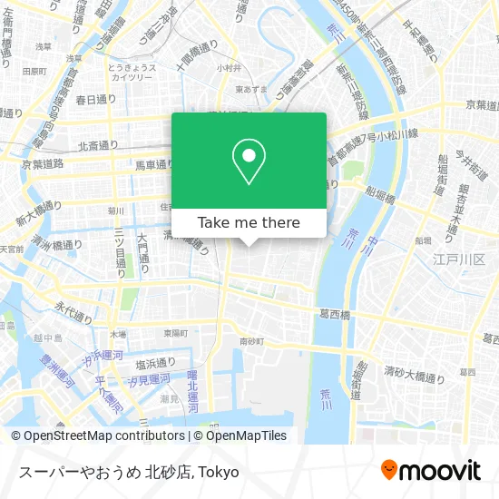 スーパーやおうめ 北砂店 map